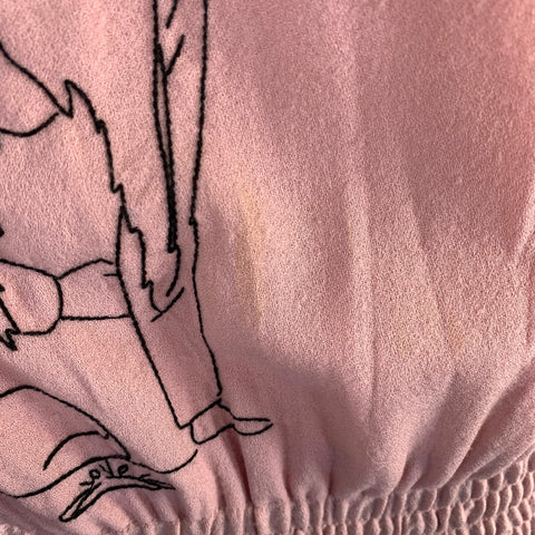 ENFANTS RICHES DEPRIMES ERD SS2018 M Pink Embroidery Wool Zip Up Jacket