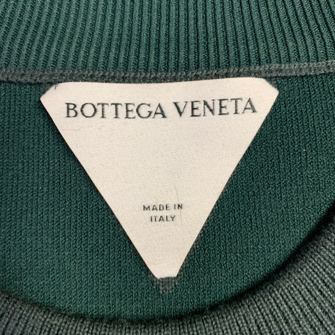 BOTTEGA VENETA Size L Green Knit Wool Blend Crew Neck Pullover