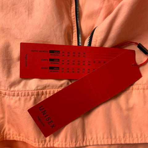 HUGO BOSS Size M Pink Solid Cotton half zip Jacket