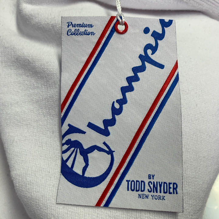 TODD SNYDER x CHAMPION Size XXL White Cotton Hooded Sweatshirt