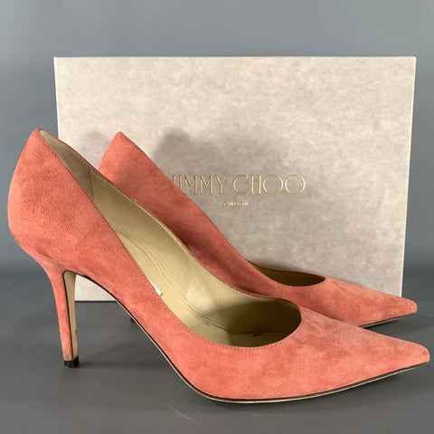 JIMMY CHOO Size 9 Pink Suede J000141547395 Suede Pumps