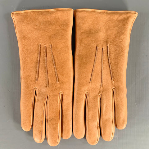 WILL LEATHER GOODS Size L Tan Deerskin Leather Shearling Gloves