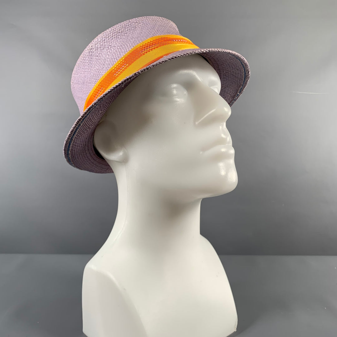 MAKINS Purple Orange Woven Straw Hats
