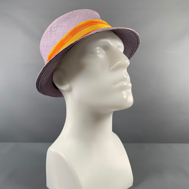 MAKINS Purple Orange Woven Straw Hats