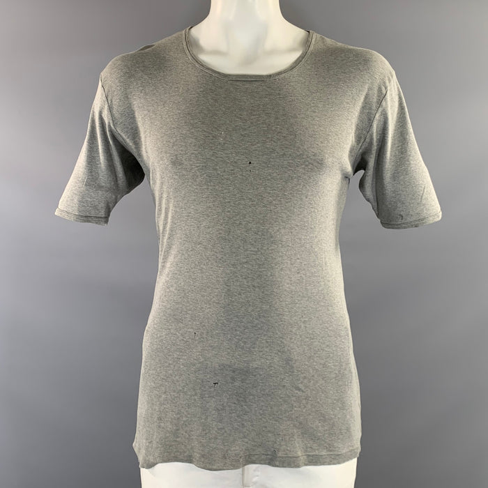 COMME des GARCONS SHIRT Size L Grey Heather Cotton Scoop Neck T Shirt