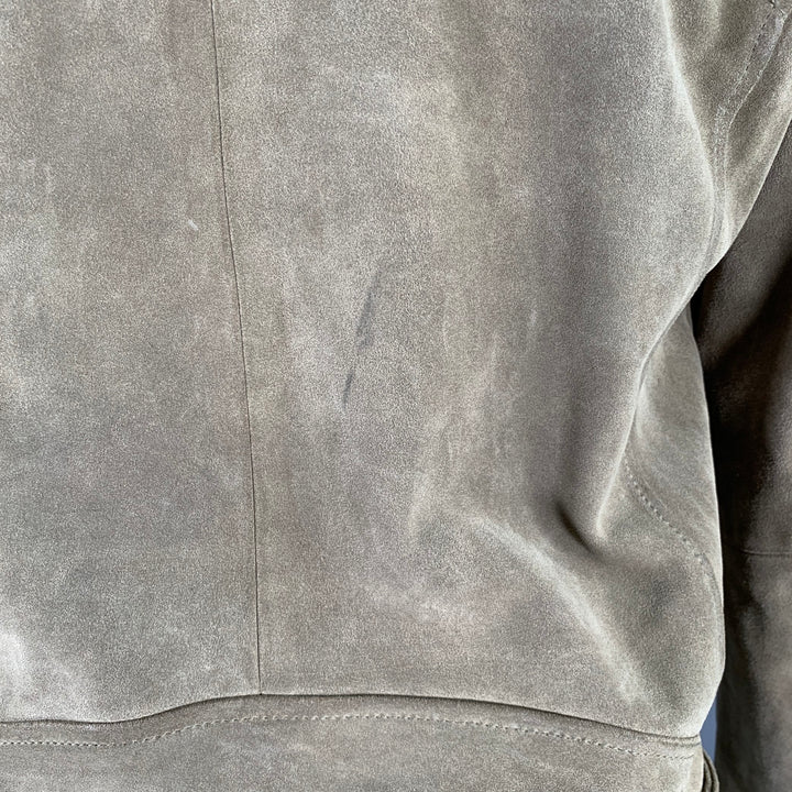 IRO Size M Beige Leather Motorcycle Jacket