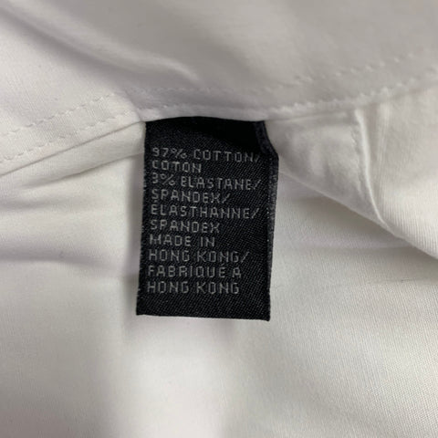 DKNY Size S White French Cuff Long Sleeve Shirt