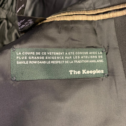 THE KOOPLES Size 4 Gold Black Polyester Blend Single Button Jacket