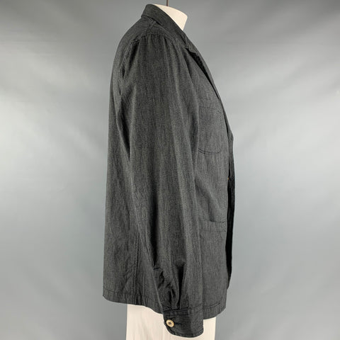 45rpm Size L Grey Cotton Notch Lapel Sport Coat