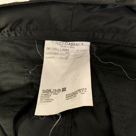 DOLCE & GABBANA Size L Black Polyester Blend Cargo Casual Pants