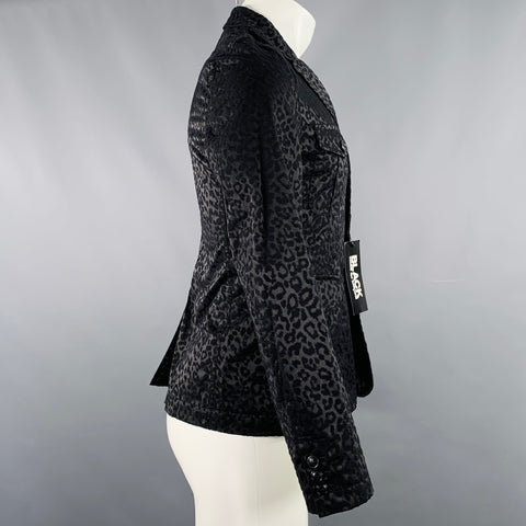 COMME des GARCONS 2014 Size S Black Jacquard Cotton Blend Jacket