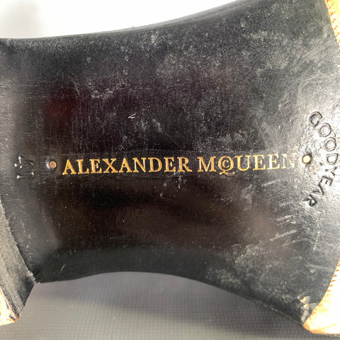 ALEXANDER MCQUEEN Size 8 Black Leather Chelsea Boots