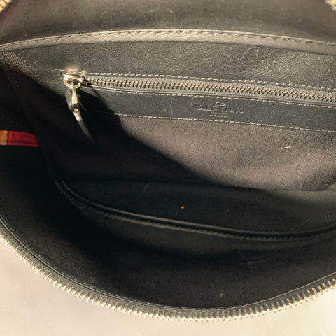 VALENTINO Black Multi Color Astronaut Print Canvas Sling Bag
