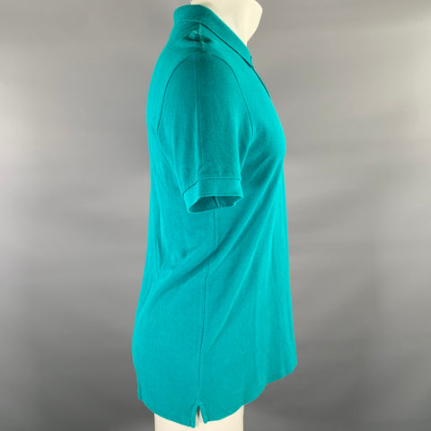 PS by PAUL SMITH Size M Turquoise Logo Cotton Polo