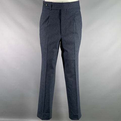 EPAULET Size 32 Blue Grey Heather Pleated Dress Pants
