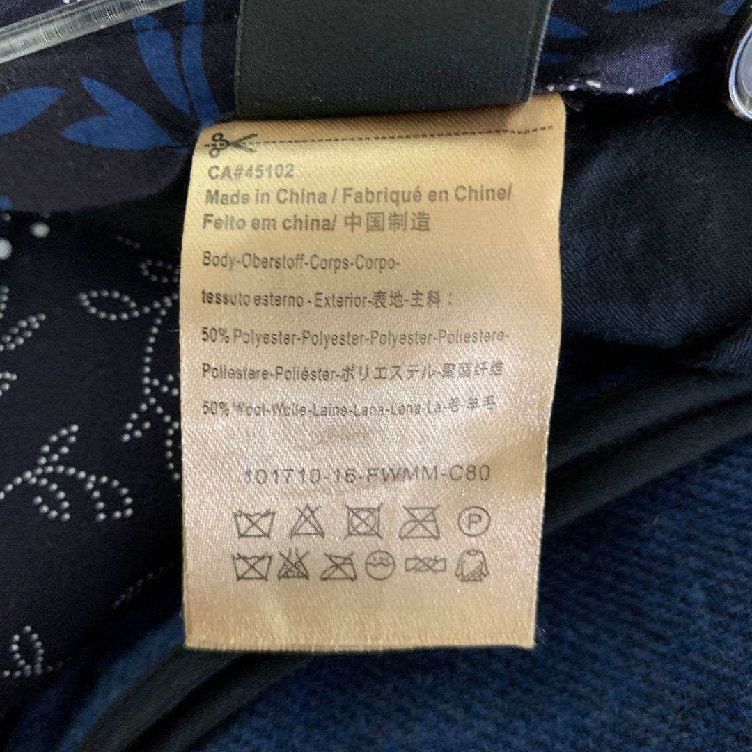 SCOTCH AND SODA Size 38 Navy Speckled Wool Blend Peak Lapel Suit