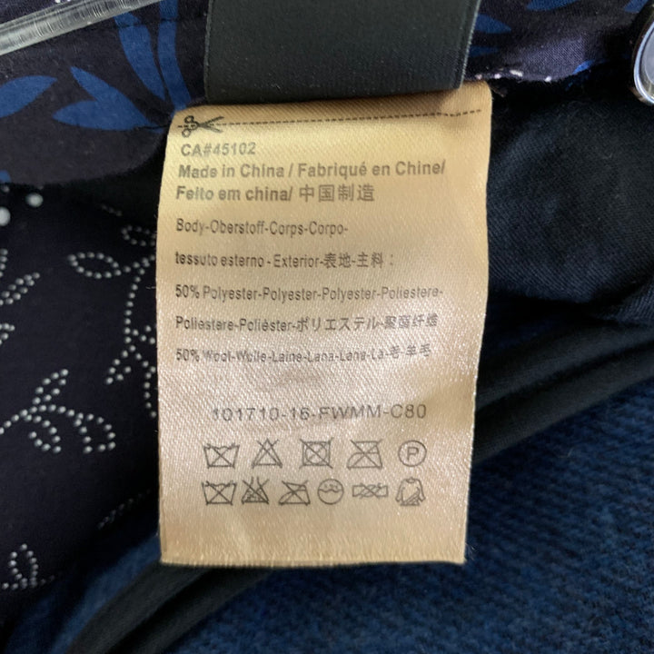 SCOTCH AND SODA Size 38 Navy Speckled Wool Blend Peak Lapel Suit