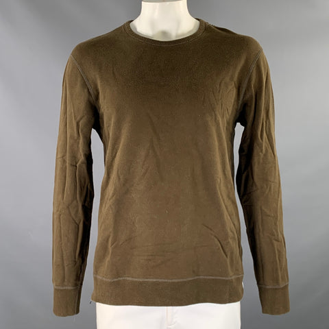 REIGNING CHAMP Taille L Pull en coton vert