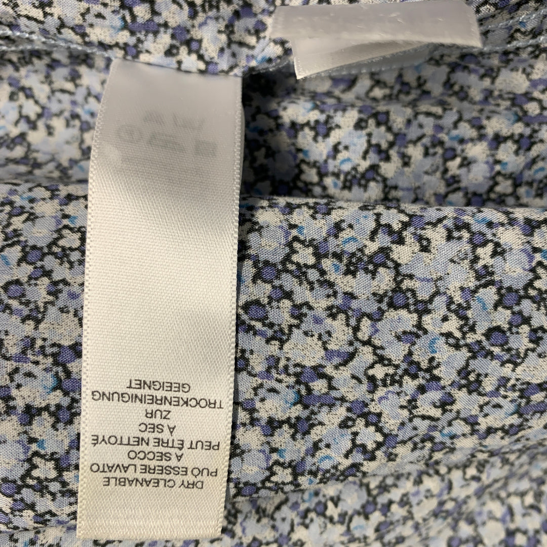 PAUL SMITH Size XL Blue Abstract Print Cotton Button Up Long Sleeve Shirt