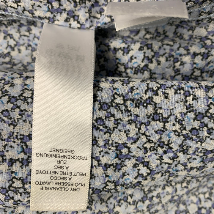 PAUL SMITH Size XL Blue Abstract Print Cotton Button Up Long Sleeve Shirt