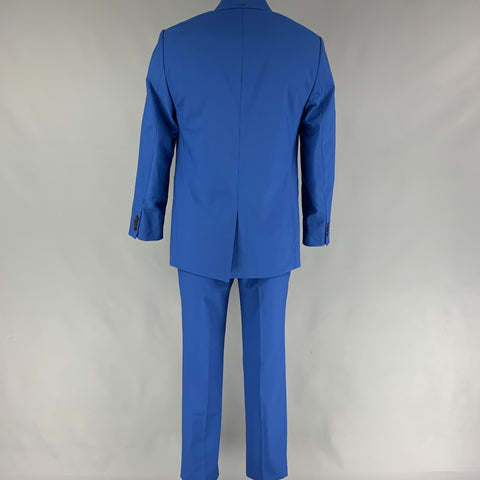 3.1 PHILLIP LIM Size 40 Royal Blue Wool Blend Notch Lapel Suit