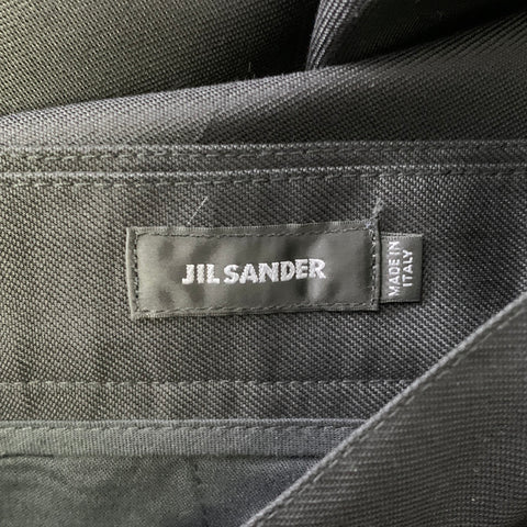 JIL SANDER Taille 34 Noir Coton Mélangé Pantalon Décontracté à Bandes Latérales