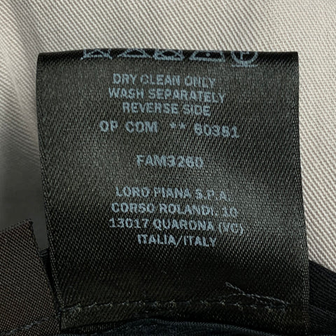 LORO PIANA Size 2 Grey Virgin Wool Blend Pleated Dress Pants