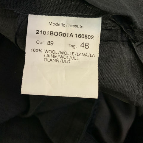BOGGI Chest Size 36 Navy Blue Tartan Wool Notch Lapel 34 28 Suit