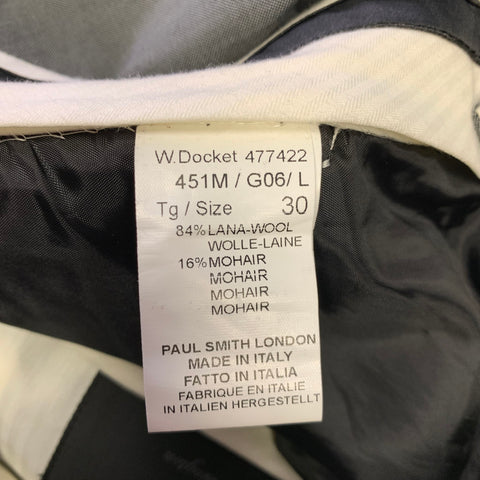 PAUL SMITH Size 30 Gray Wool Mohair Zip Fly Dress Pants