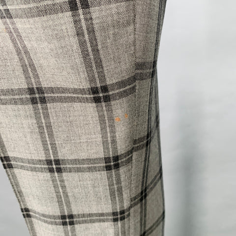 PAUL SMITH Size 42 The Byard Regular Grey Charcoal Checkered Wool Notch Lapel Suit