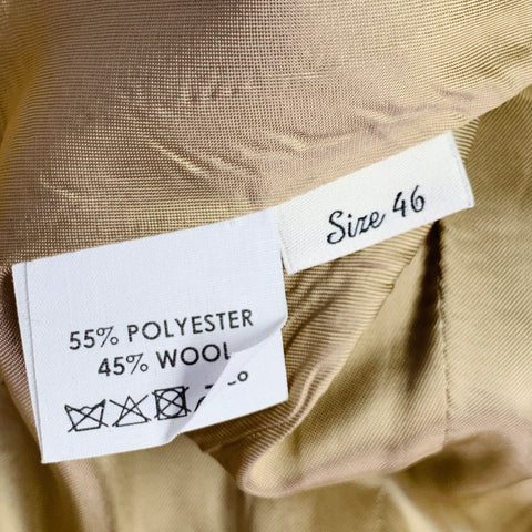 DRIES VAN NOTEN Size 36 Khaki Polyester Wool Single Breasted Sport Coat