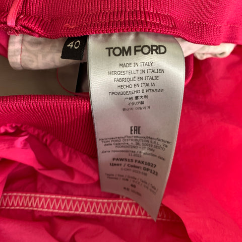 TOM FORD Size M Pink White Polyamide Contrast Stitch Casual Pants