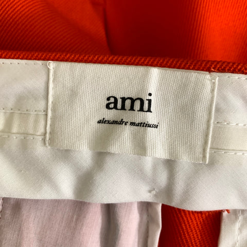 AMI by ALEXANDRE MATTIUSSI Size 32 Orange Wool Zip Fly Dress Pants