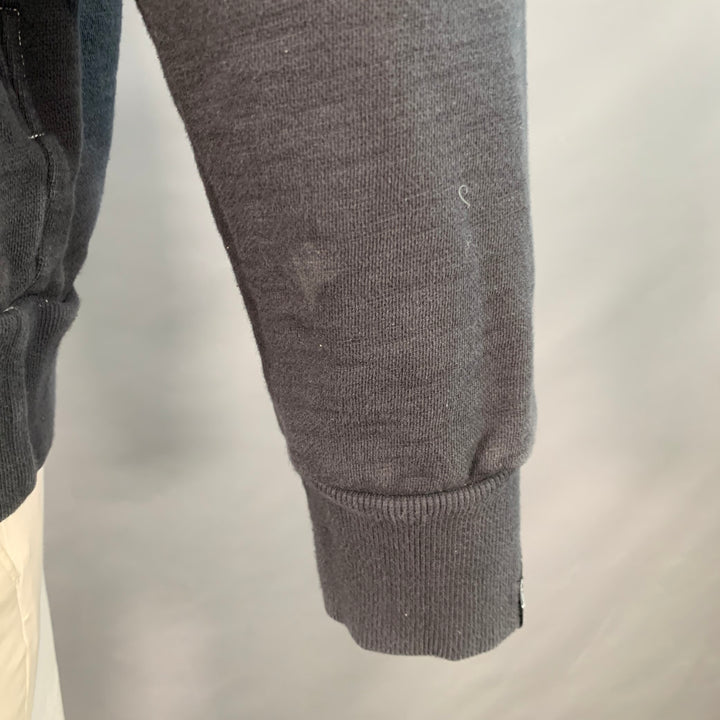 RAG & BONE Size XXL Yin Yang Black White Print Cotton Crew Neck Sweatshirt