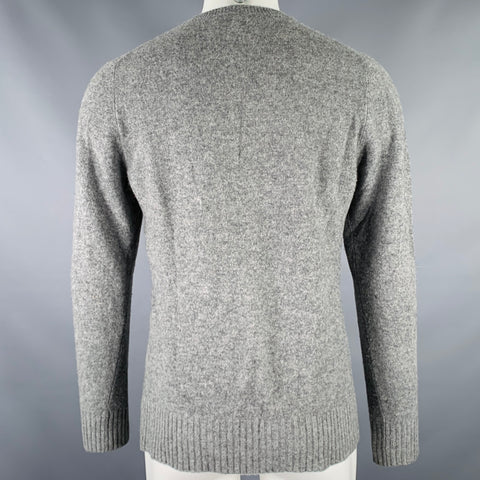 MARC JACOBS Size S Grey Heather Knit Wool Cashmere V-Neck Sweater