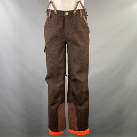 ALPS AND METERS Taille S Pantalon décontracté d'hiver marron chiné