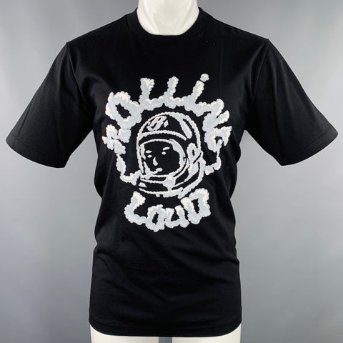 BILLIONAIRE BOYS CLUB Size S Rolling Loud Smoke Black Grey Cartoon Cotton Short Sleeve T-shirt