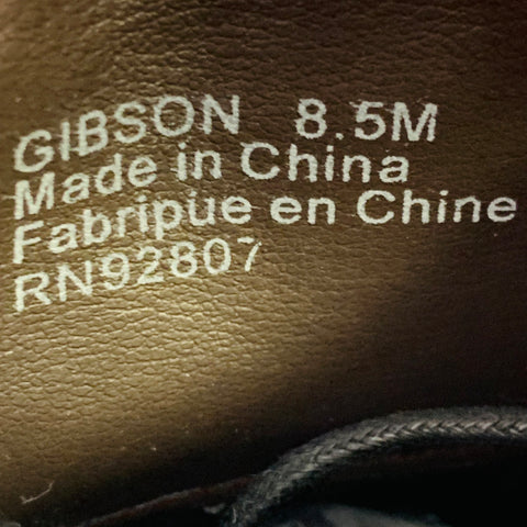 SAKS FIFTH AVENUE Size 8.5 Gibson Black Patent Leather Derby Lace-Up Shoes