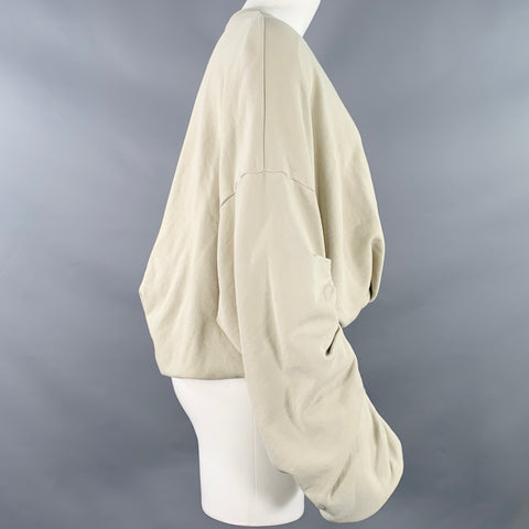 DRIES VAN NOTEN Size XS Green Mint Cotton Ruched Oversized Casual Top