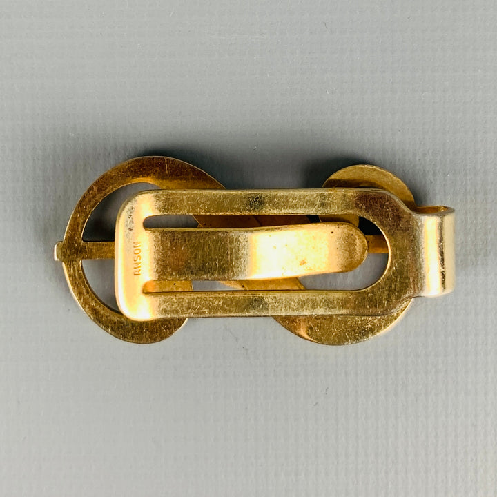 ANSON Clip para billetes con signo de dólar de metal en tono dorado