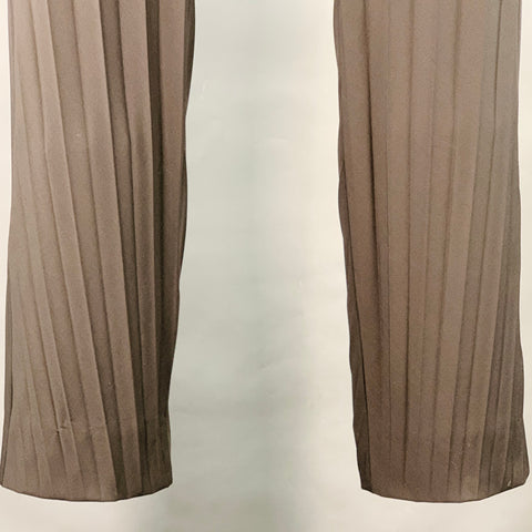 VALENTINO Size 36 Black Pleated Polyester Virgin Wool Blend Dress Pants