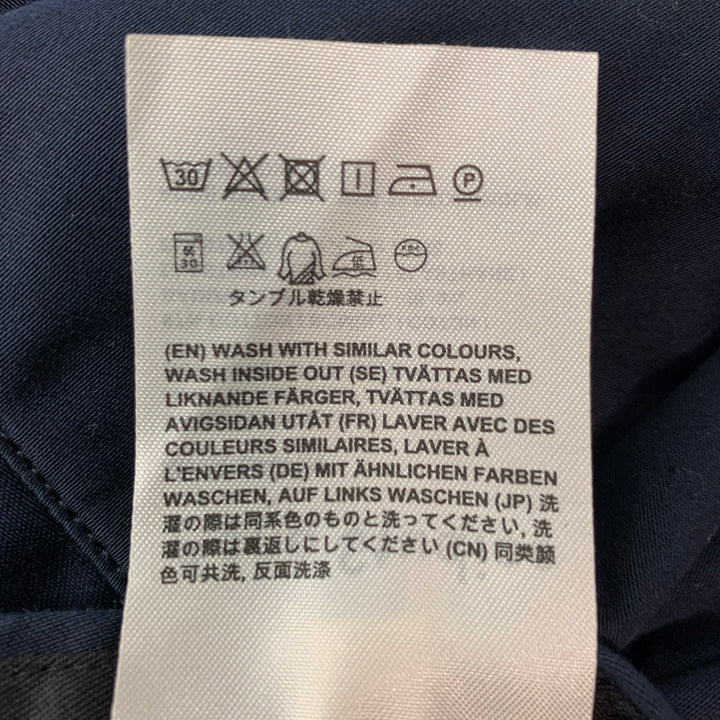 ACNE STUDIOS Size 32 Navy Cotton Elastane Flat Front Casual Pants