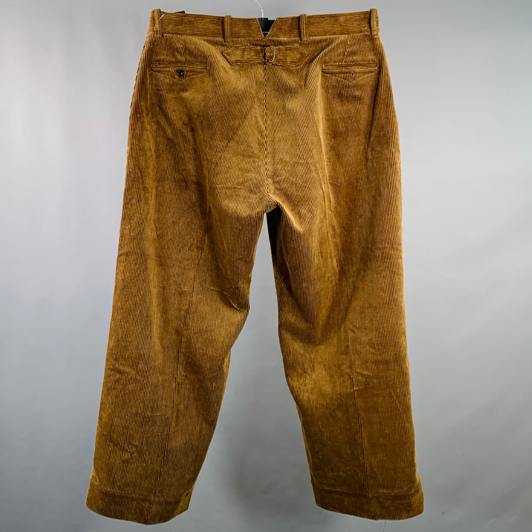 BELAFONTE Size XL Brown Corduroy Cotton Tapered Casual Pants