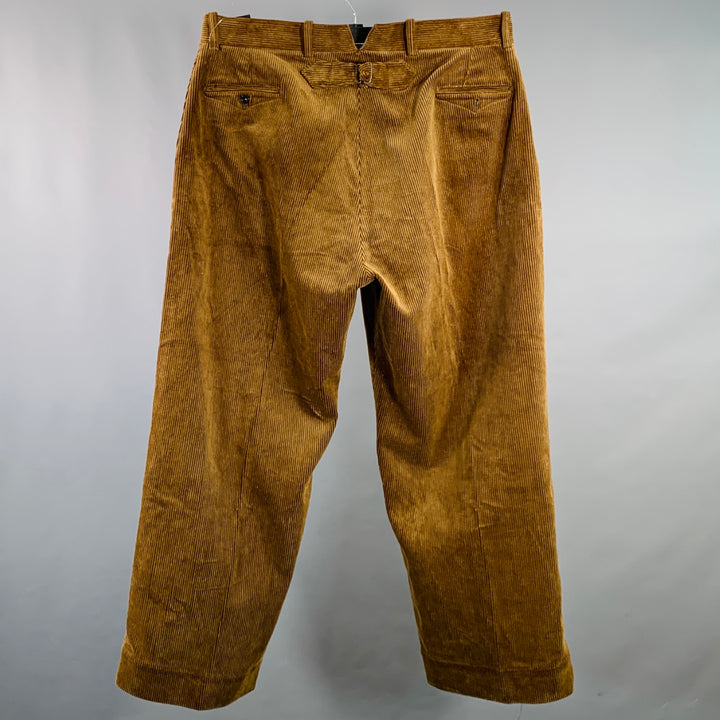 BELAFONTE Size XL Brown Corduroy Cotton Tapered Casual Pants