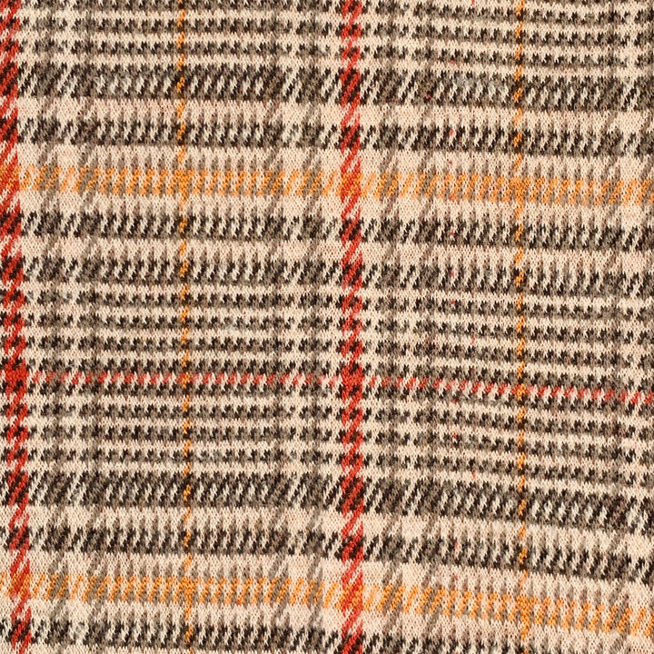 ETRO Size 40 Tan Grey Red Plaid Wool Blend Tapered Zip Fly Dress Pants