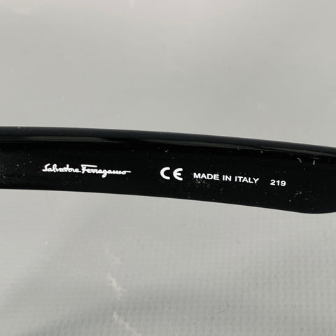 SALVATORE FERRAGAMO Black Acetate Sunglasses