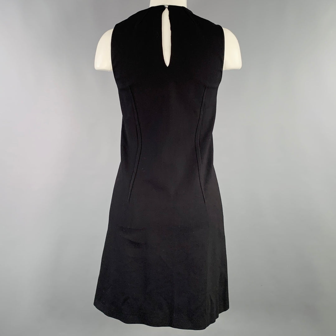 CoSTUME NATIONAL Size XS Black Silver Viscose Blend Two Tone Shift Dress