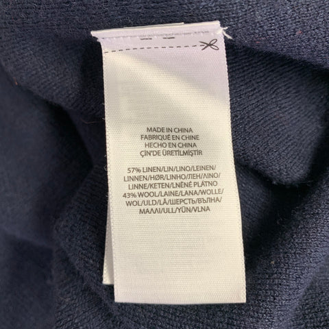POLO by RALPH LAUREN Size S Navy Knit Linen Wool Two Pockets Cardigan