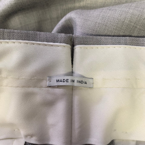 ATELIER MUNRO Size 32  Light Grey Wool Slim Fit Dress Pants