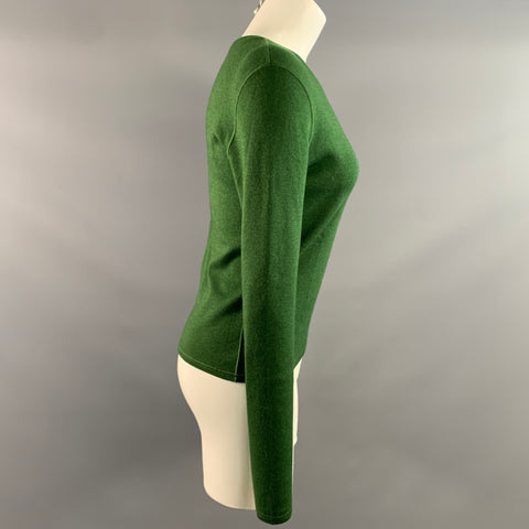 OSCAR DE LA RENTA Size M Green Long Sleeve Casual Top